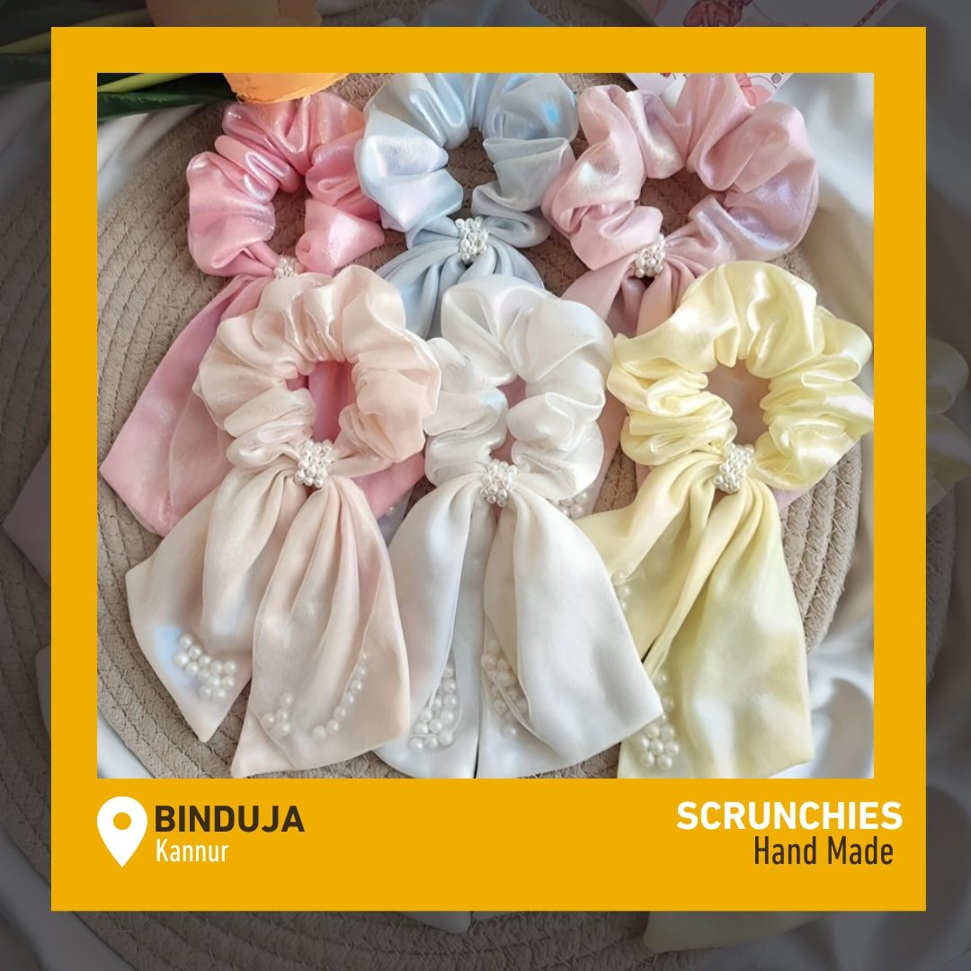 Pearl and bow scrunchies - EWSELLS